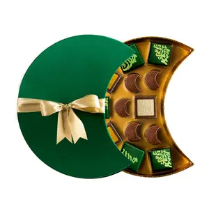 Customized Moon Shaped Dates Chocolates Ramadan Gift Paper Packaging Box