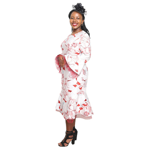 Robe de soirée longue rose vif de luxe grande taille, style turc, décontractée, pour femmes africaines - Product Image 5
