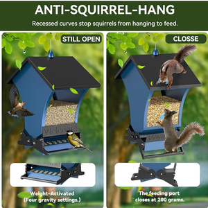 Professional Manufacturer Squirrel Proof <strong>Bird</strong> Feeder Outdoor 5LB Metal Hanging Large <strong>Wild</strong> Cardinals Chickadees Durable Backyard - Product Image 3