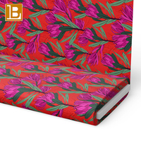 Kain Katun Tenun Motif Bunga Hibiscus Polos Desain Baru BILU, Kain Katun 100% Custom untuk Pakaian