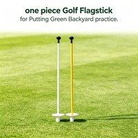 Drapeau de golf en fibre de verre de 12,7 mm, finition vernie, design vierge, durable, monobloc, pour cadeaux