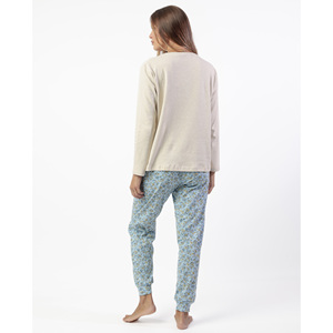 Admas mujer Pijama Manga larga con Cierre de cordón J vui vẻ departamento sexy Y cómodo Para Casa En otoño E invierno Spandex - Product Image 3