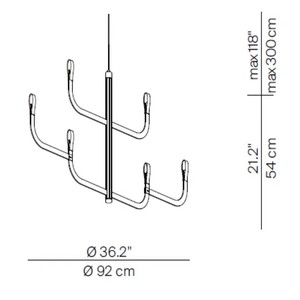 Lustre moderne à plusieurs têtes, 92x54cm, lampe suspendue LED ronde, ampoule E14, commande par interrupteur, pour Restaurant, café, Bar, salle à manger - Product Image 5