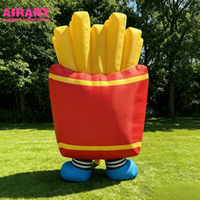 Ballon gonflable en forme de frites pour accessoires de fête, ballon alimentaire en forme de chips pour la promotion de restaurants de restauration rapide