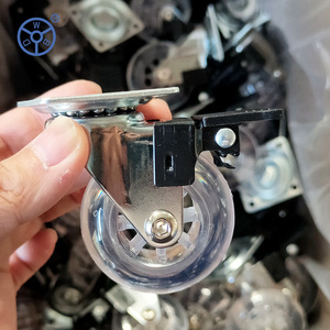 Großhandel 35mm und Durchmesser 50mm transparente PU Möbel Rollen Silikon Rodinha de Silikon de Gel Com Freio - Product Image 3