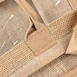 Hot Selling Custom Printed Logo Jute <strong>Bag</strong> With PVC Window Eco Friendly <strong>Hemp</strong> Shopping Transparent Gift Burlap Tote <strong>Bags</strong> For Wine - Product Image 3