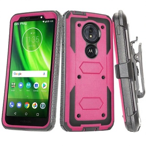 เคสโทรศัพท์กันกระแทก MOTO <span class=keywords><strong>G6</strong></span> PLAY Armor Design 3-in-1 สำหรับ Motorola MOTO <span class=keywords><strong>G6</strong></span> พร้อมผิวสัมผัสแบบขัดเงา มีสินค้าในสต็อก - Product Image 4