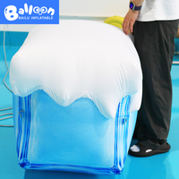 Modèle de bloc de glace gonflable personnalisé pour la décoration d'événements festifs, la publicité commerciale, les événements de carnaval
