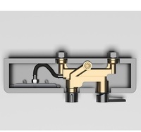 Ensemble mural moderne de douche pour salle de bain avec eau chaude et froide en laiton 3 fonctions pommeau de douche à effet de pluie ensemble de système de douche robinet