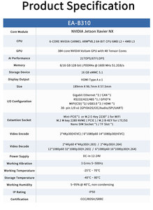 Jetson Xavier NX 16GB 32top Embedded Edge Computing 16GB 32top elaborazione dati in tempo reale per dispositivi IoT accelerati AI - Product Image 6
