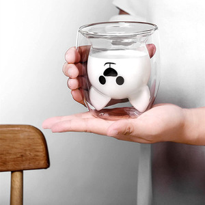 Taza de Té de Vidrio de Borosilicato de Alta Calidad, 41 Años de Experiencia de Fábrica, Estilo Canguro, Taza de Café de Doble Pared, Capacidad de 200 ml - Product Image 4