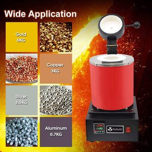 Fourneau de fusion électrique numérique pour argent, or, cuivre, aluminium, fer, avec <span class=keywords><strong>creuset</strong></span> en graphite - Product Image 3