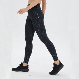 Leggings <span class=keywords><strong>neri</strong></span> <span class=keywords><strong>lucidi</strong></span> a buon mercato Leggings per ragazze all'ingrosso Leggings per Yoga da donna - Product Image 4