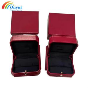 Wholesale Luxury Leather Wedding Ring Necklace Bracelet Custom Logo Jewelry <b>Boxes</b> with Octagonal Velvet Lining - Product Image 6