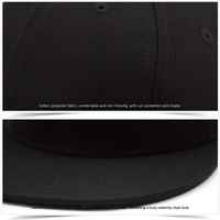 Casquette de baseball unisexe personnalisée à 6 panneaux en fibre de polyester, broderie discrète, style hip-hop, visière plate, protection solaire, snapback polyvalente