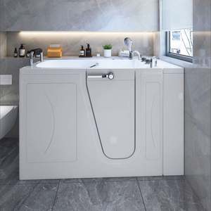 <span class=keywords><strong>Vasca</strong></span> da Bagno Rettangolare Moderna Freestanding <span class=keywords><strong>con</strong></span> Idromassaggio e <span class=keywords><strong>Doccia</strong></span> Combinata <span class=keywords><strong>per</strong></span> <span class=keywords><strong>Anziani</strong></span> - Product Image 2