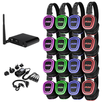 Headset Wireless Silent Disco UHF RF890 Visible Electricity 3 Channel DJ Headset Nirkabel Lipat Grosir