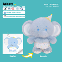 Peluche Éléphant Ultra Douce 28 cm Rembourrée en Coton PP avec Doublure en Maille Respirante pour le Confort des Enfants au Moment du Sommeil et la Réduction du Stress