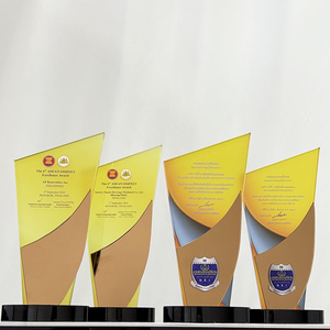 Impression couleur bleu violet <span class=keywords><strong>Champagne</strong></span> or miroir trophée de verre de cristal - Product Image 4