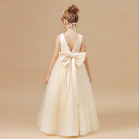 Robe de princesse de luxe pour filles, robe de demoiselle d'honneur en tulle, vêtements de performance pour enfants, tenue haut de gamme pour événements et fêtes
