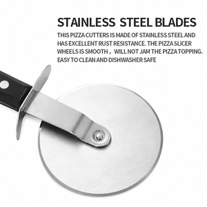 Cortador de Pizza de Acero Inoxidable de Alta Calidad con Mango de Triple <span class=keywords><strong>Remache</strong></span> para Cocina, Herramienta para Cortar Pizza y Masa - Product Image 3