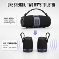 Speaker 5.3 Terpisah yang Dapat Dilepas, Kartu TF, USB, AUX, Radio FM, Logam Plastik, Nirkabel 10m, Baterai 2000mAh, Output 10-30W, Perjalanan Luar Ruangan