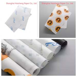 Custom Printed Greaseproof Burger Wrapper <b>Sheets</b> Disposable Food Grade PE Coated Kraft <b>Paper</b> - Product Image 3