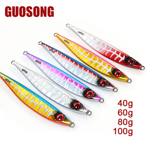 Señuelo de pesca artificial de metal para macarela <span class=keywords><strong>española</strong></span>, jig de plomo de 40g, 60g, 80g, 100g para lubina y pez espada, venta al por mayor - Product Image 1