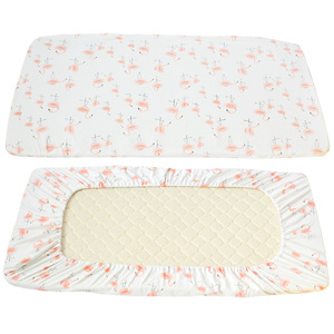 En gros personnalisé été section mince bio lin jersey de bambou coton mousseline bébé berceau drap de lit ensemble - Product Image 1