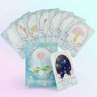 Impression personnalisée en gros avec boîte magnétique et support en bois pour jeu de cartes de tarot, cartes de tarot personnalisées avec estampage doré