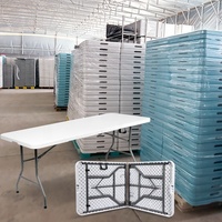 Tragbarer HDPE 6ft Kunststoff-Klapptisch für den Innen-und Außenbereich für Hochzeits garten und Picknick