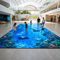 Écran LED de sol P2.976 500x500mm, mur vidéo interactif HD pour centre commercial et magasin de détail, publicité intelligente