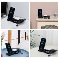 Base de Carga Inalámbrica con Reloj para iPhone 17 Pro, Estación de Carga para Samsung, Base para Apple Watch y AirPods Pro