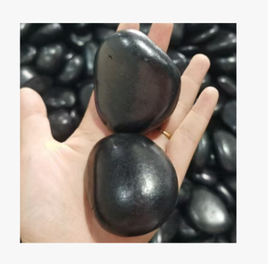 หินก้อนกรวดสีดำธรรมชาติหินแม่น้ำธรรมชาติ - Product Image 4