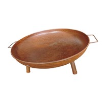 Livraison directe d'usine – Brasero en bois de style traditionnel résistant à la chaleur pour barbecue extérieur et chauffage ; Finition créative anti-décapage