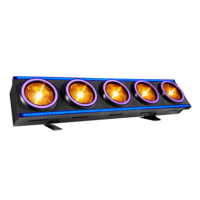 Équipement d'éclairage de scène Dmx 5 Tête 150W Ambre Blanc Chaud Blanc Froid LED Panneau de Surface Blinder Matrix Light Avec Anneau RVB pour DJ