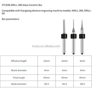 Fraise <span class=keywords><strong>dentaire</strong></span> de précision XTCERA Xmill-300 pour céramique vitrocéramique, pour couronnes/ponts et outils de laboratoire Xmill-300/D5 - Product Image 4