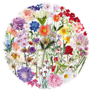50 Uds. Pegatinas Creativas Personalizadas <span class=keywords><strong>de</strong></span> Flores Frescas <span class=keywords><strong>de</strong></span> Alta Estética <span class=keywords><strong>para</strong></span> Diario, Regalo, Cuaderno - Venta al por Mayor <span class=keywords><strong>de</strong></span> Fábrica - Product Image 6