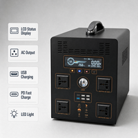 Station d'alimentation portable LiFePO4 à onde sinusoïdale pure de 1500 W, économique, avec roulettes