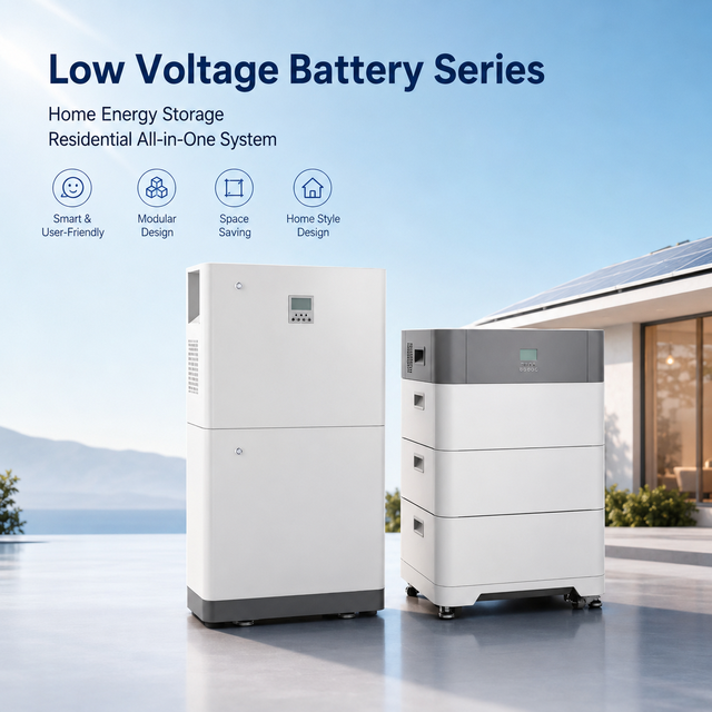 5kW All-in-One Residential Energy Storage System 5.12-25.6kWh Stackable LiFePO4 Home Solar ESS