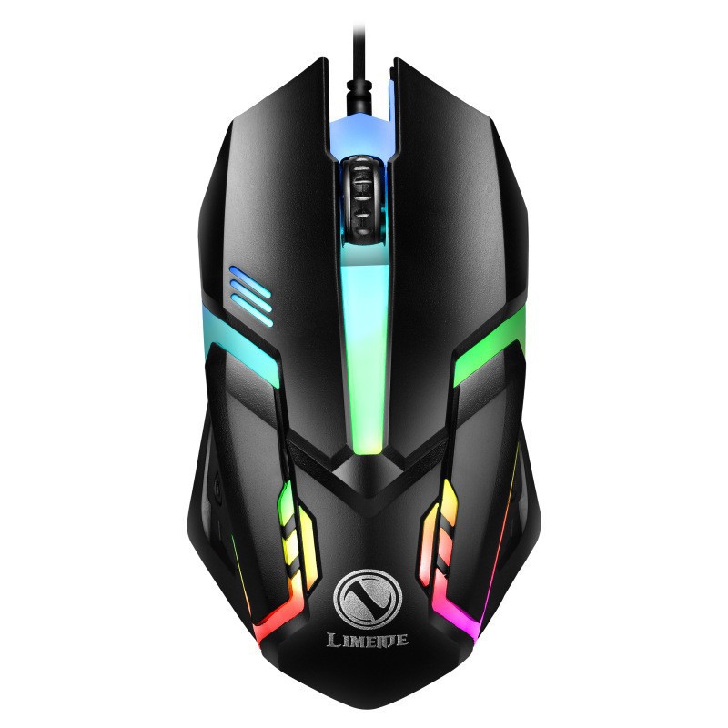 Souris simple noire éclairée S1