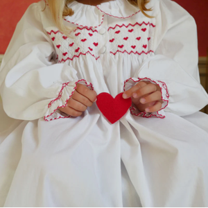 Nouvelle Saint-Valentin 2024 gros fille robe smockée pour fille haute qualité princesse doux enfants vêtements pyjamas personnalisation - Product Image 1