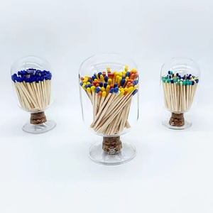 Fiammiferi In barattolo di vetro tazza di bottiglia di legno punta colorata con etichetta personalizzata per fiammiferi domestici per sigari - Product Image 6