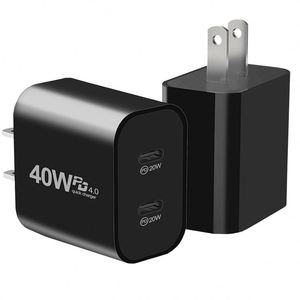 AU US UK EU <b>Plug</b> PD40W Dual 20W USB C Port <b>Fast</b> Type c Charger for Mobile Phone - Product Image 6