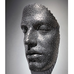 <span class=keywords><strong>Sculpture</strong></span> d'art métallique abstraite en bronze représentant un <span class=keywords><strong>visage</strong></span> humain pour la décoration extérieure - Product Image 5