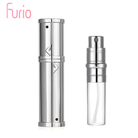 5ml Rechargeable Parfum Bouteille En Verre En Aluminium Métal Personnalisé Chrome Spray Mini Voyage Poche Taille Atomiseur Fond De Remplissage