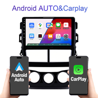 Autoradio GPS Qualcomm 9'' pour Vios Yaris 2018-2019 avec Carplay, Android Auto, WiFi intégré, Bluetooth et DSP, montage sur tableau de bord