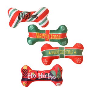 Wholesale Christmas Pet Squeak Toys Pet Chew Toys Merry Christmas Bone Shape Christmas <b>Dog</b> Toys Pet Gifts <b>Presents</b> for Christmas - Product Image 1