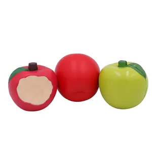 Brinquedos anti-stress de frutas personalizados de alta qualidade, espuma macia, brinquedos de brincar em forma de maçã, bola anti-stress para promoção