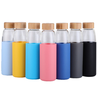 Bouteilles d'eau réutilisables en verre borosilicate de haute qualité, sans BPA, faites à la main, avec bouchon à vis, compatibles lave-vaisselle, 500 ml et 750 ml, cadeau pour la fête des mères
